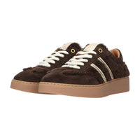Tango sneaker bruin teddy-look en suéde details