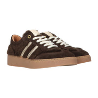 Tango sneaker bruin teddy-look en suéde details
