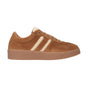 Tango Cognac suède sneaker met teddy-details