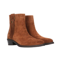 Tango cognac enkellaarsje suede western boot