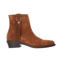 Tango cognac enkellaarsje suede western boot