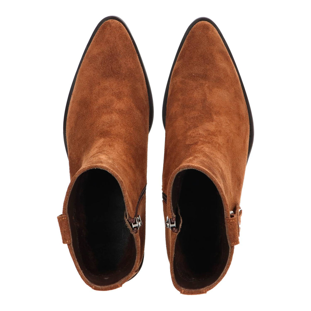 Tango cognac enkellaarsje suede western boot