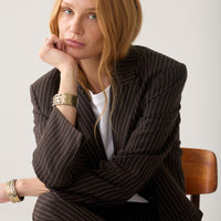 Summum  blauw krijtstreep blazer