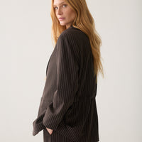 Summum  blauw krijtstreep blazer