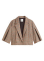 Summum korte blazer met ruitdessin