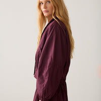 Summum Blouse met V-hals – Bordeaux