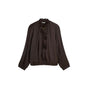 Summum Blouse met Ruches – Donkerbruin