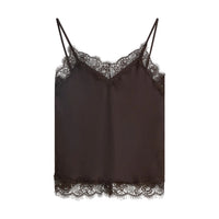 Summum Top met Kant – Donkerbruin