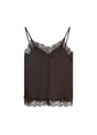 Summum Top met Kant – Donkerbruin