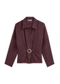 Summum bordeaux blouse met gesp