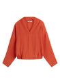 Summum oranje blouse met V-hals