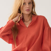 Summum oranje blouse met V-hals