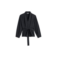 Summum blauwe wikkelblouse