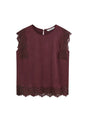 Summum bordeaux top met kant