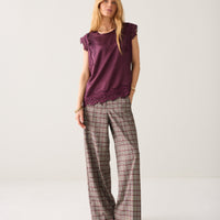 Summum bordeaux top met kant