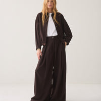 Summum bruine blouse met strikdetail