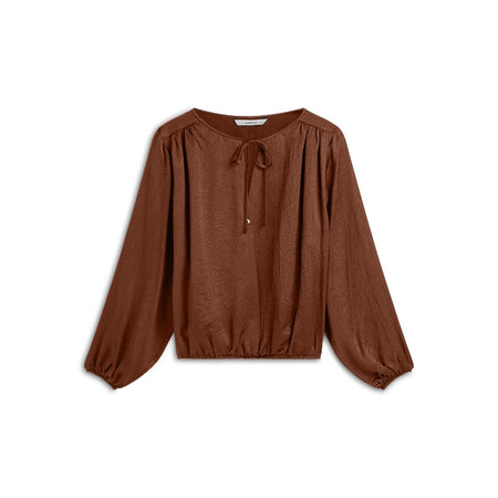 Summum toffee kleurige glans blouse