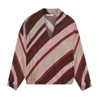 Summum Blouse met Diagonale Strepen