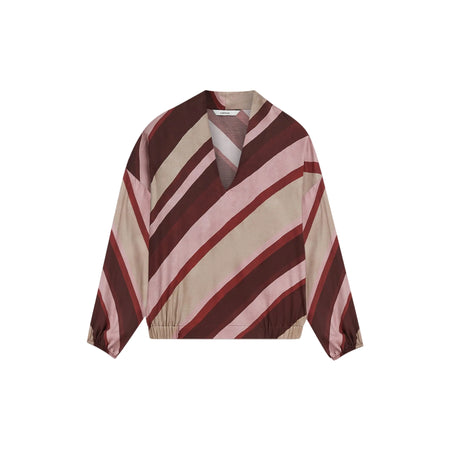 Summum Blouse met Diagonale Strepen