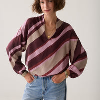Summum Blouse met Diagonale Strepen