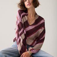 Summum Blouse met Diagonale Strepen