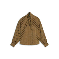 Summum cognac blouse met zwarte stip