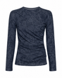 MSCH Copenhagen blauwe mesh top met bloemenprint