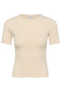 Saint Tropez Rib Top – Crème