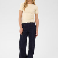 Saint Tropez Rib Top – Crème