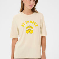 Saint Tropez T-shirt met gele kersen Print