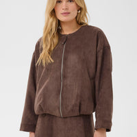 Saint Tropez Suèdelook Jasje – Bruin