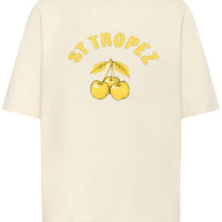 Saint Tropez T-shirt met gele kersen Print