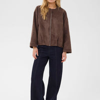 Saint Tropez Suèdelook Jasje – Bruin