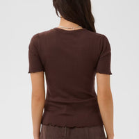 Saint Tropez Rib Top – Bruin
