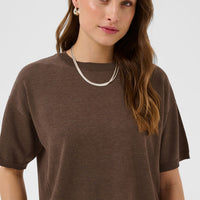 Saint Tropez Gebreide Top – Bruin