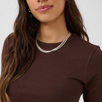 Saint Tropez Rib Top – Bruin