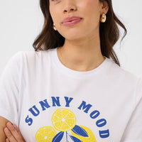 Saint Tropez T-shirt Sunny Mood – Wit