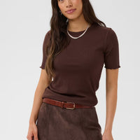 Saint Tropez Rib Top – Bruin