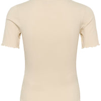 Saint Tropez Rib Top – Crème