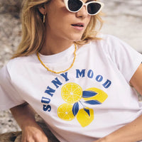 Saint Tropez T-shirt Sunny Mood – Wit