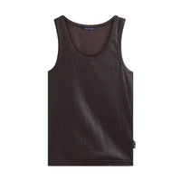 Summum glans Top – Donkerbruin