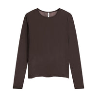 Summum Mesh Top – Donkerbruin