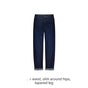 Summum wijdere indigo boxy jeans