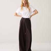 Summum bruine wide leg pantalon
