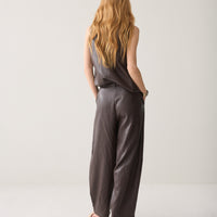 Summum light taupebroek in leatherlook