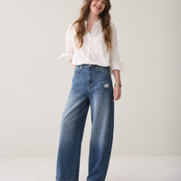 Summum middenblauwe  wijde jeans