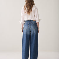 Summum middenblauwe  wijde jeans