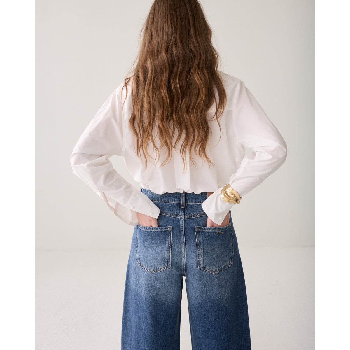Summum middenblauwe  wijde jeans