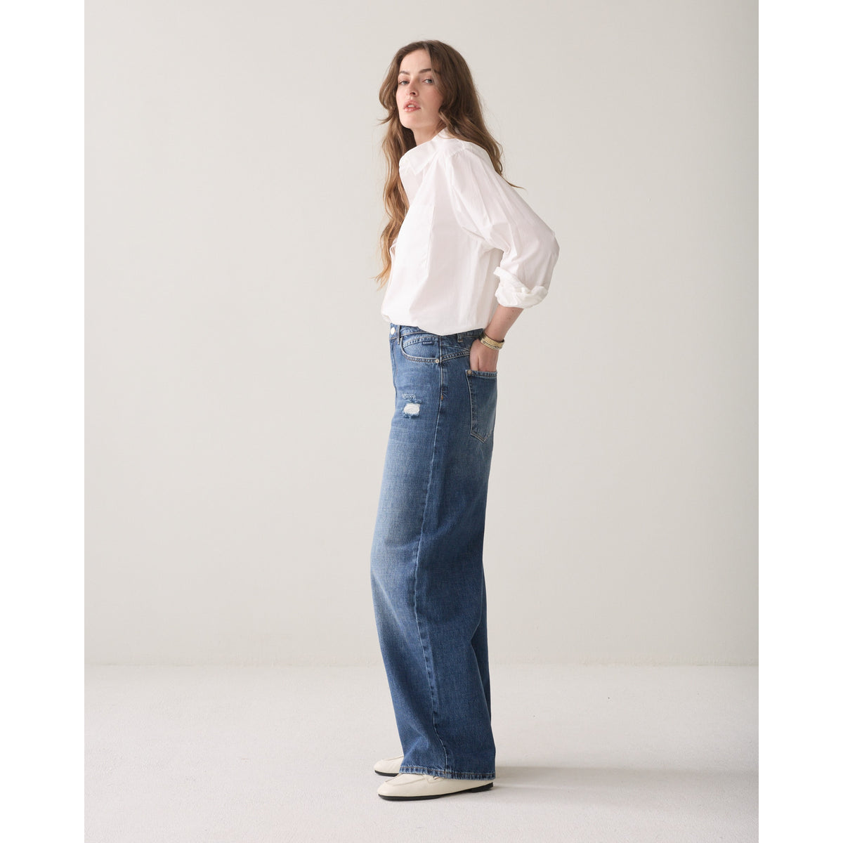 Summum middenblauwe  wijde jeans