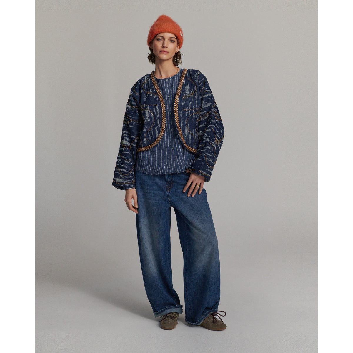 Summum middenblauwe  wijde jeans